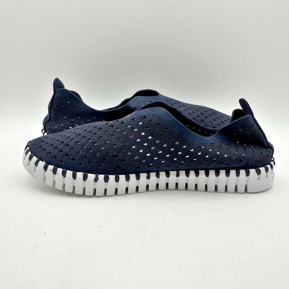 IIse Jacobsen Tulip 139 Slip-On Loafer US 9 EU 39 Dark Blue Indigo Cushioned GUC - Picture 7 of 14